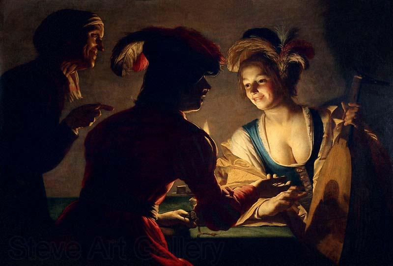 Gerard van Honthorst The Matchmaker by Gerrit van Honthorst Norge oil painting art